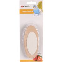 Flamingo Sepia schelp Birdie Sepiaschelp met aardbeismaak Roze & Wit
