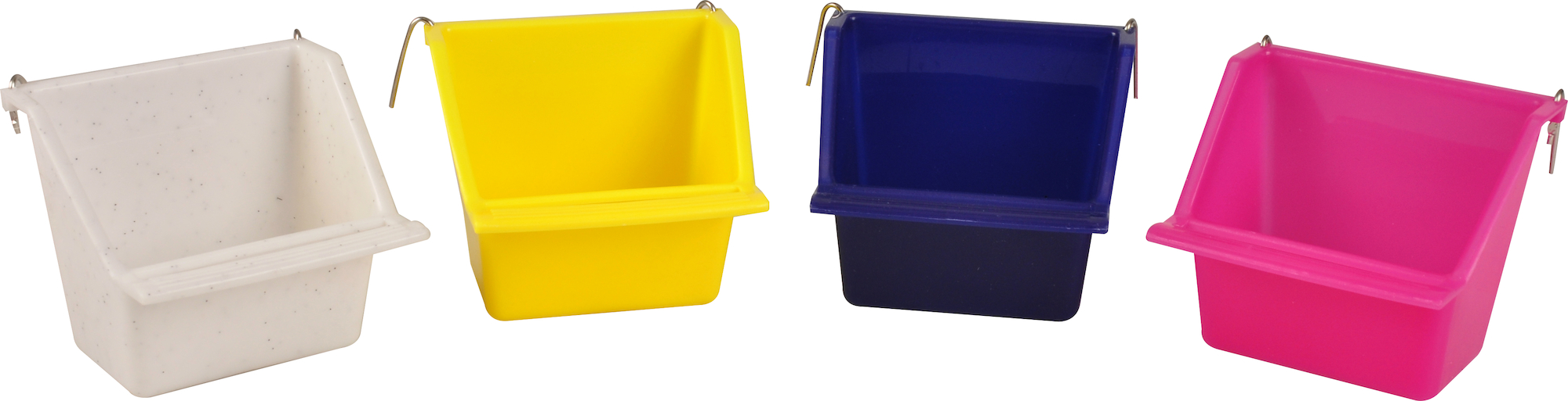 Flamingo Seed and water cup with step Bird's world Rectangle Multiple colours