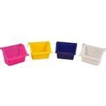 Seed and water cup With step Bird's world Rectangle Multiple colours