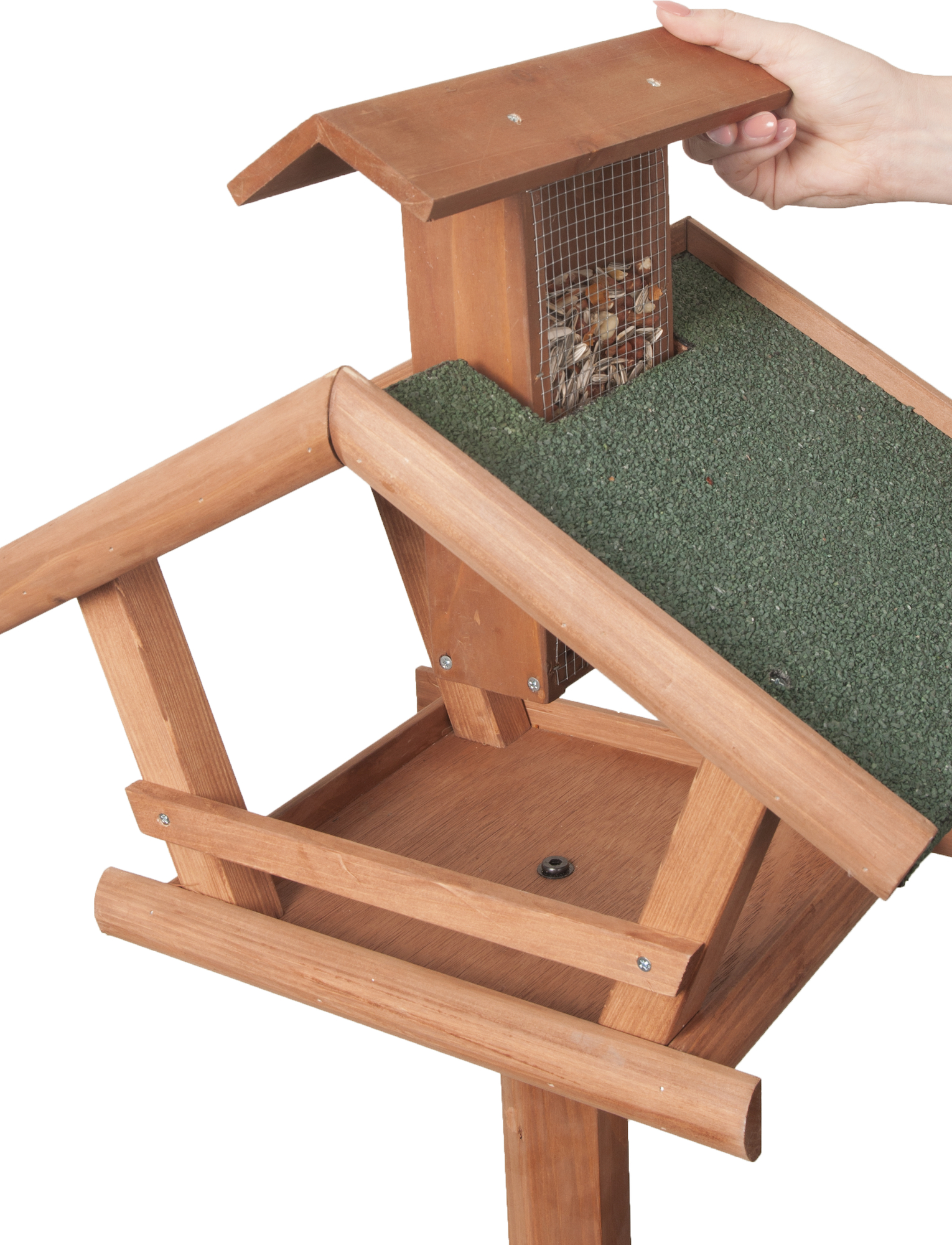 Flamingo Bird table with stand Mimir - Wood