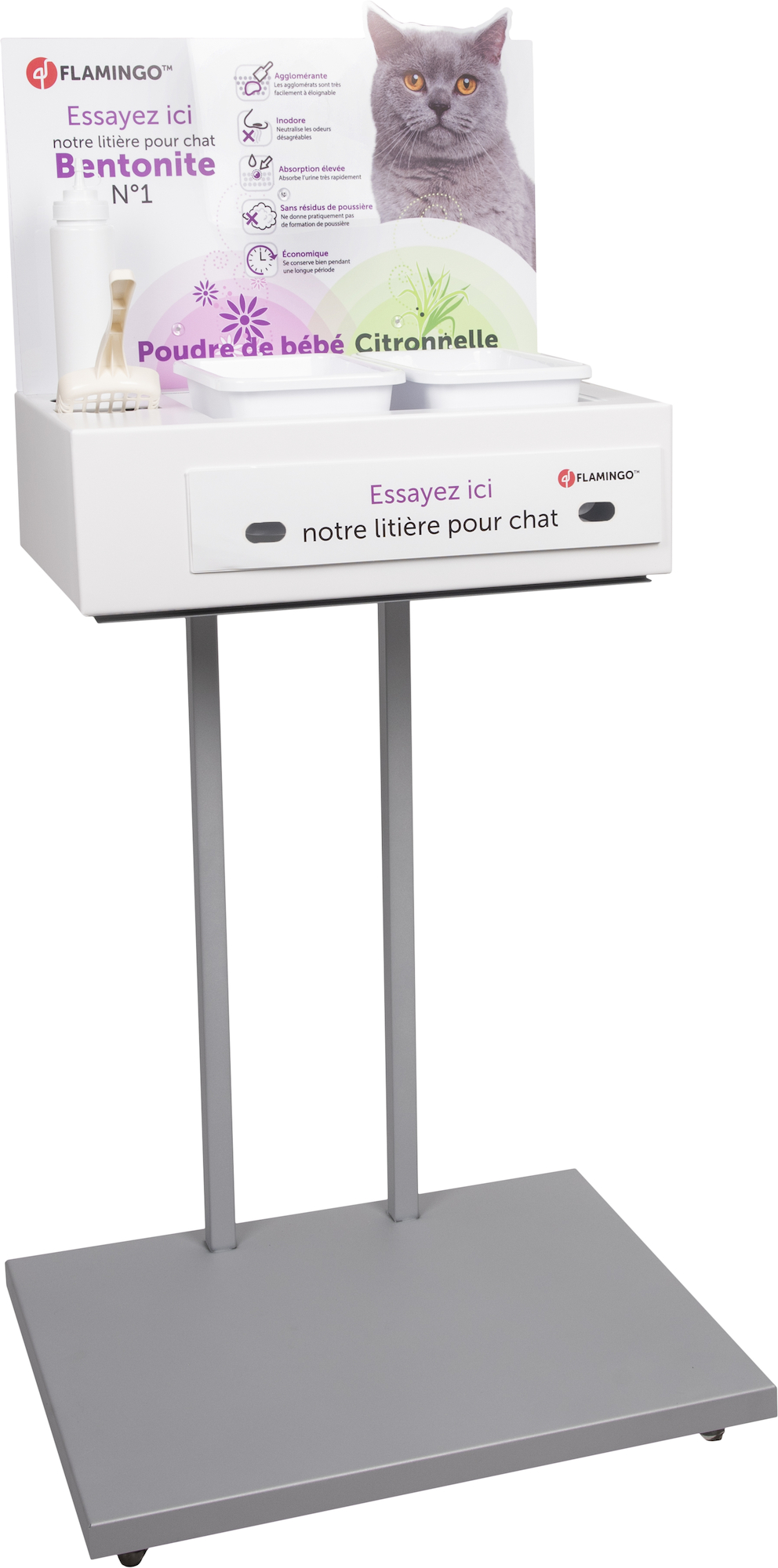 Flamingo Flamingo Display-Kopfkarte Weiß