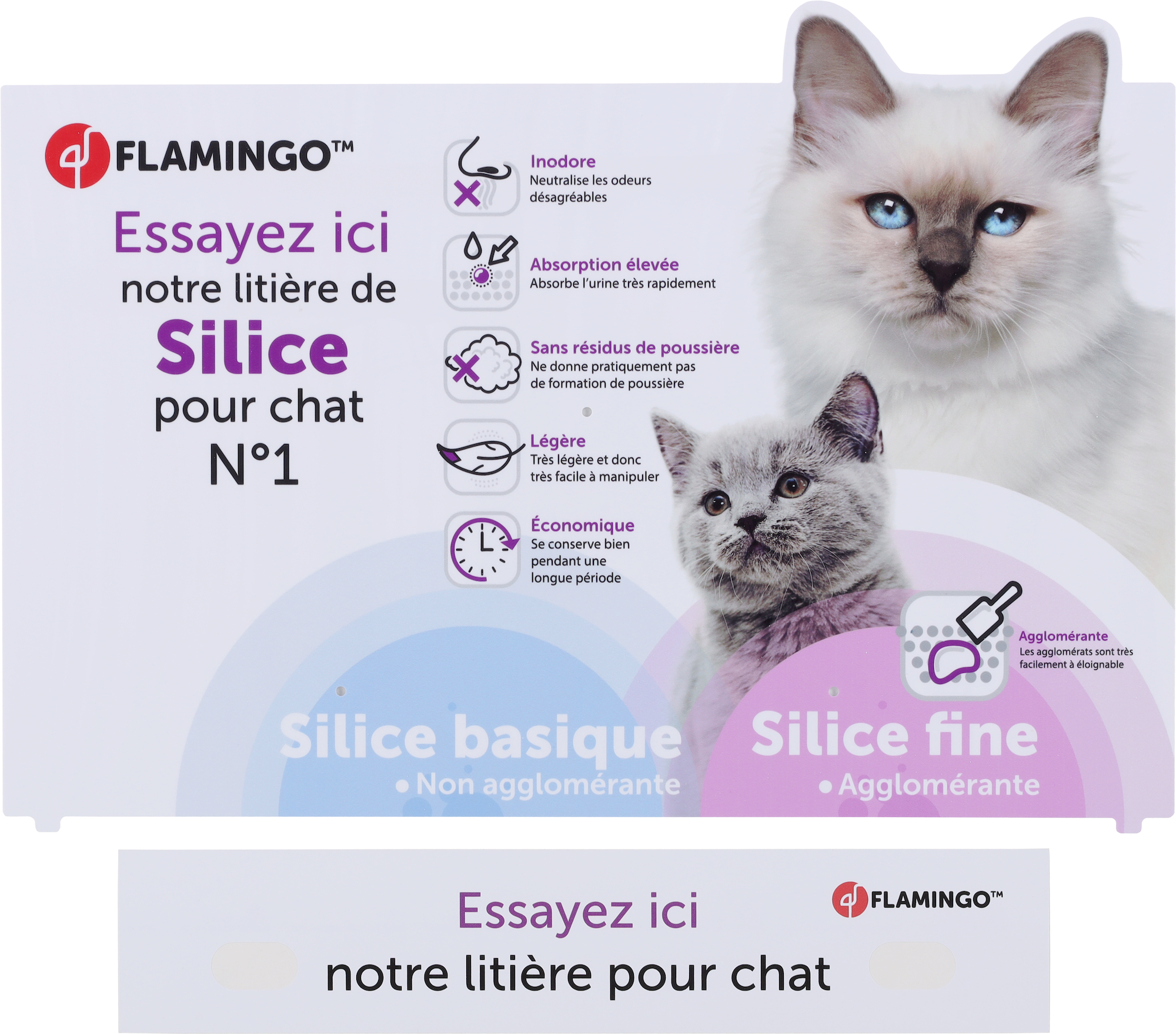 Flamingo Flamingo Display-Kopfkarte Weiß