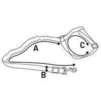 Flamingo Car leash Ramone Black