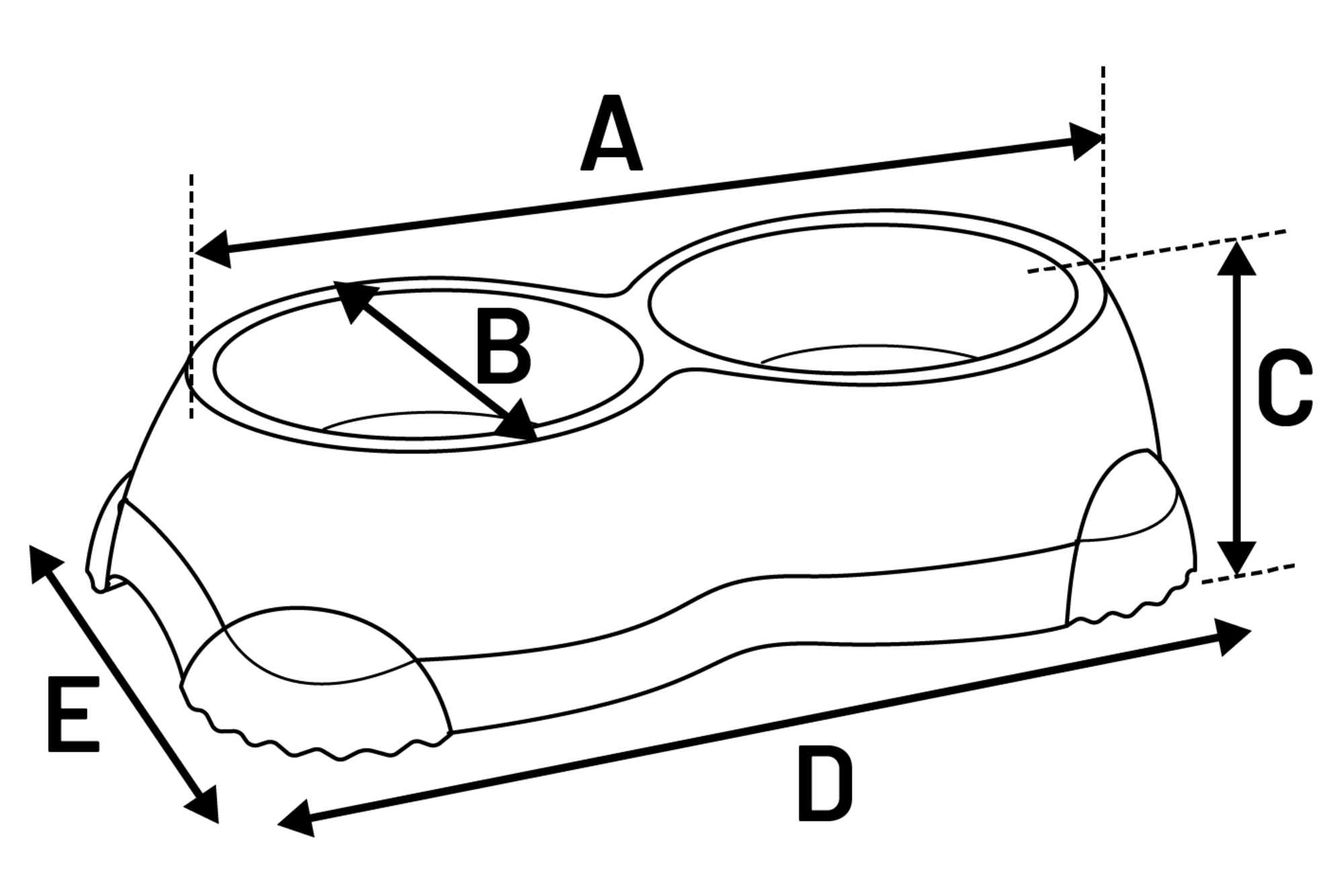 Flamingo Gamelle pour la nourriture et l'eau Combo Leno Classic plusieurs couleurs