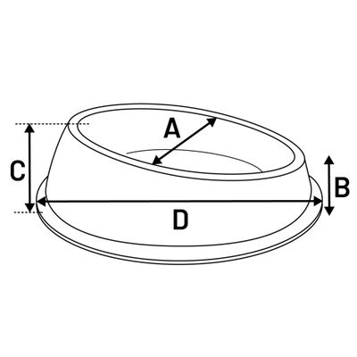Feeding and drinking bowl Pandor Round Blue