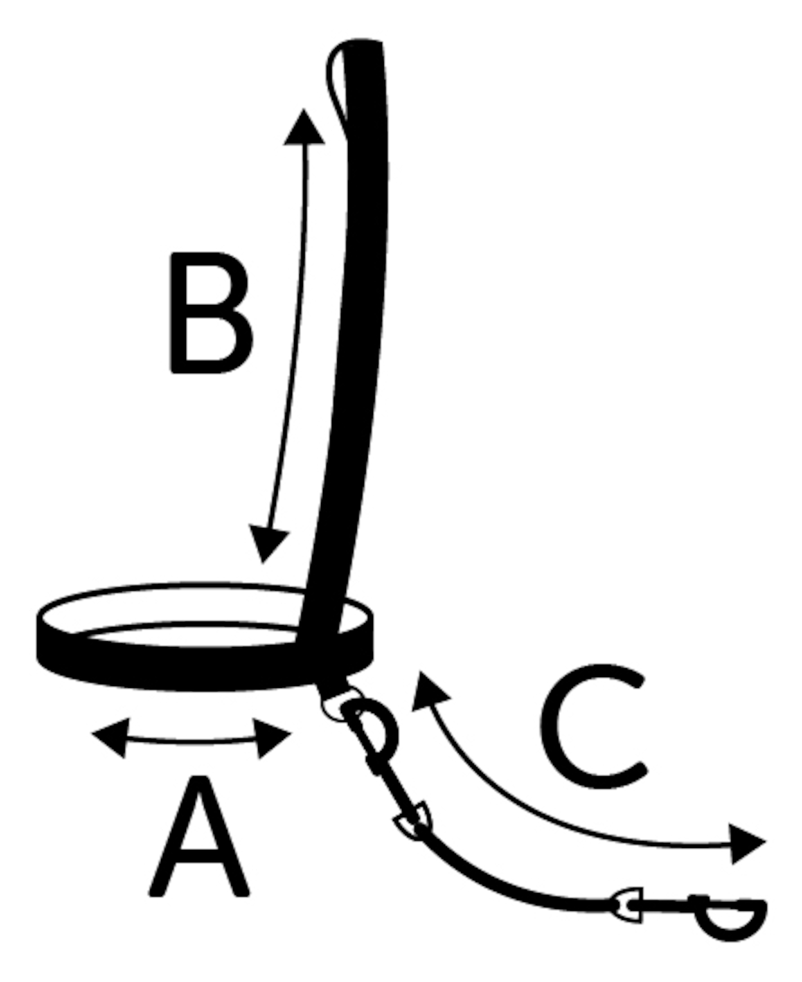 Flamingo Jogging leash Legleader Black