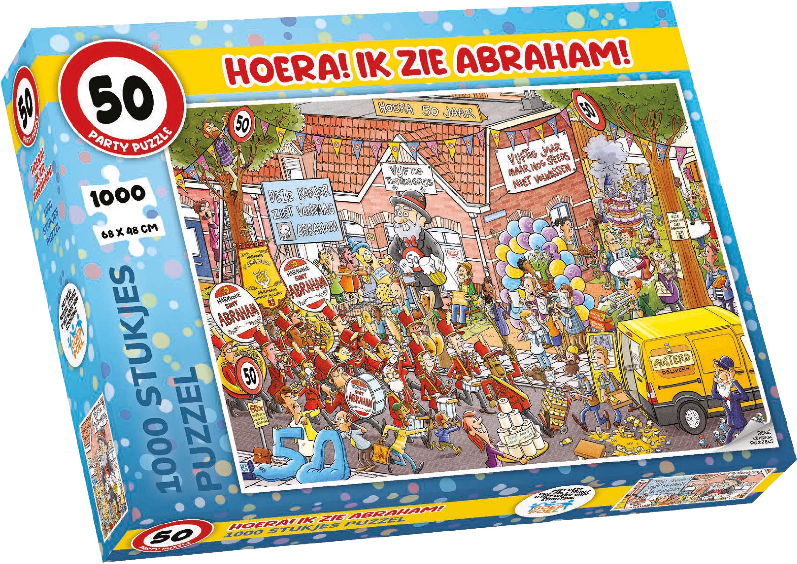 Personalia Puzzel Hoera Ik Zie Abraham 1000