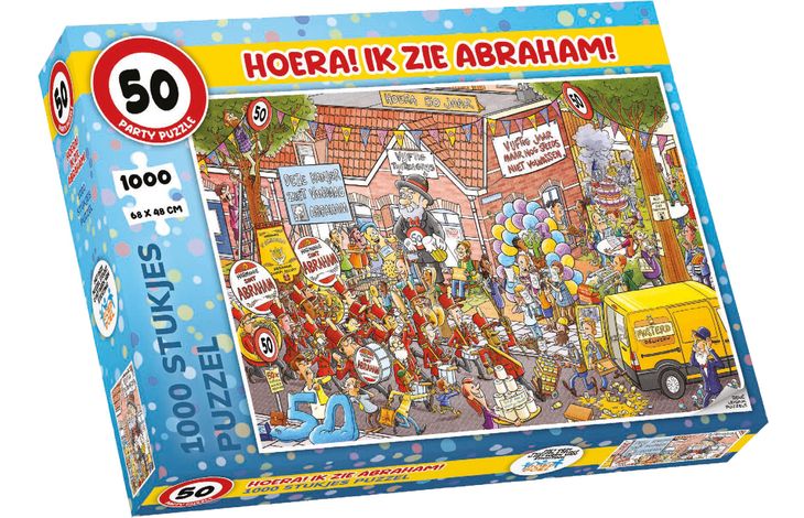 Personalia Puzzel Hoera Ik Zie Abraham 1000