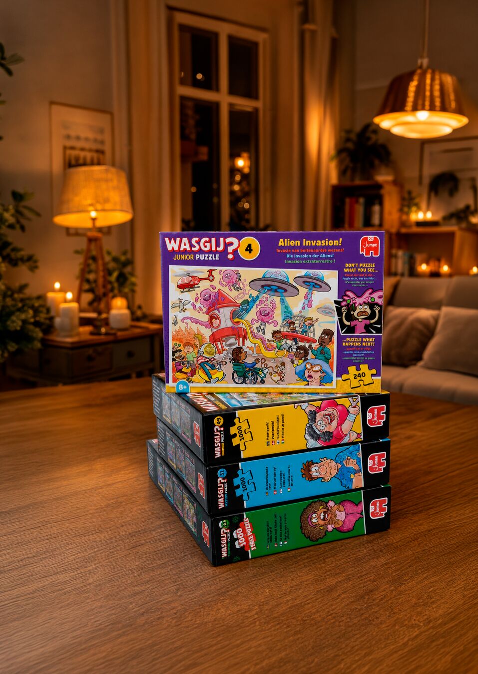 Jumbo Puzzel Xms Wasgij 22 Not so Silent Night 2x1000 06.26
