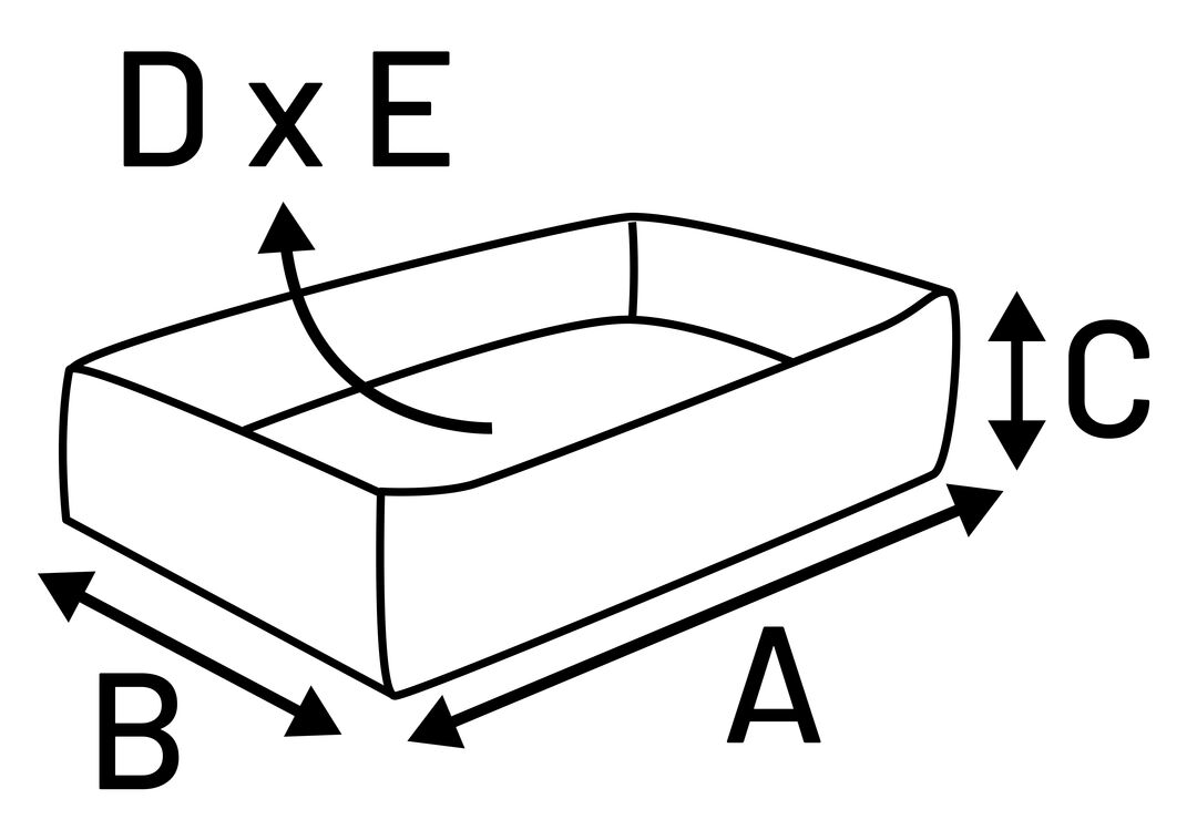 Flamingo Basket Colette Rectangle Blue