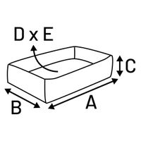 Flamingo Basket Colette Rectangle Blue