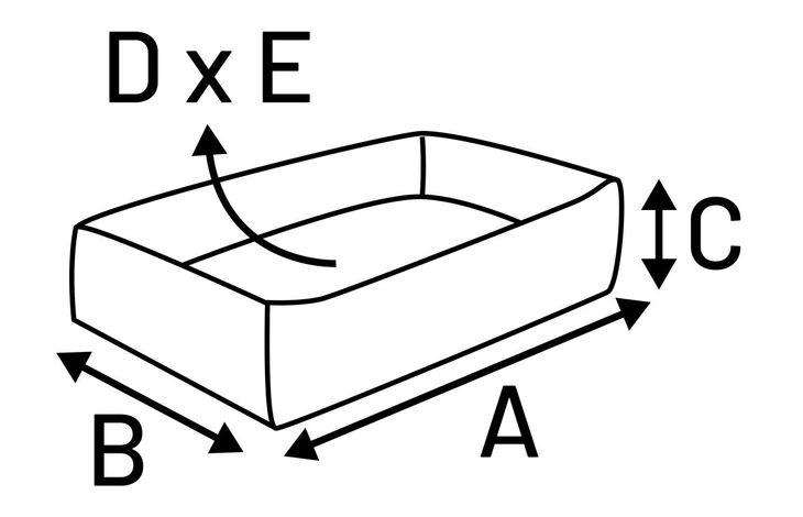 Flamingo Basket Colette Rectangle Blue