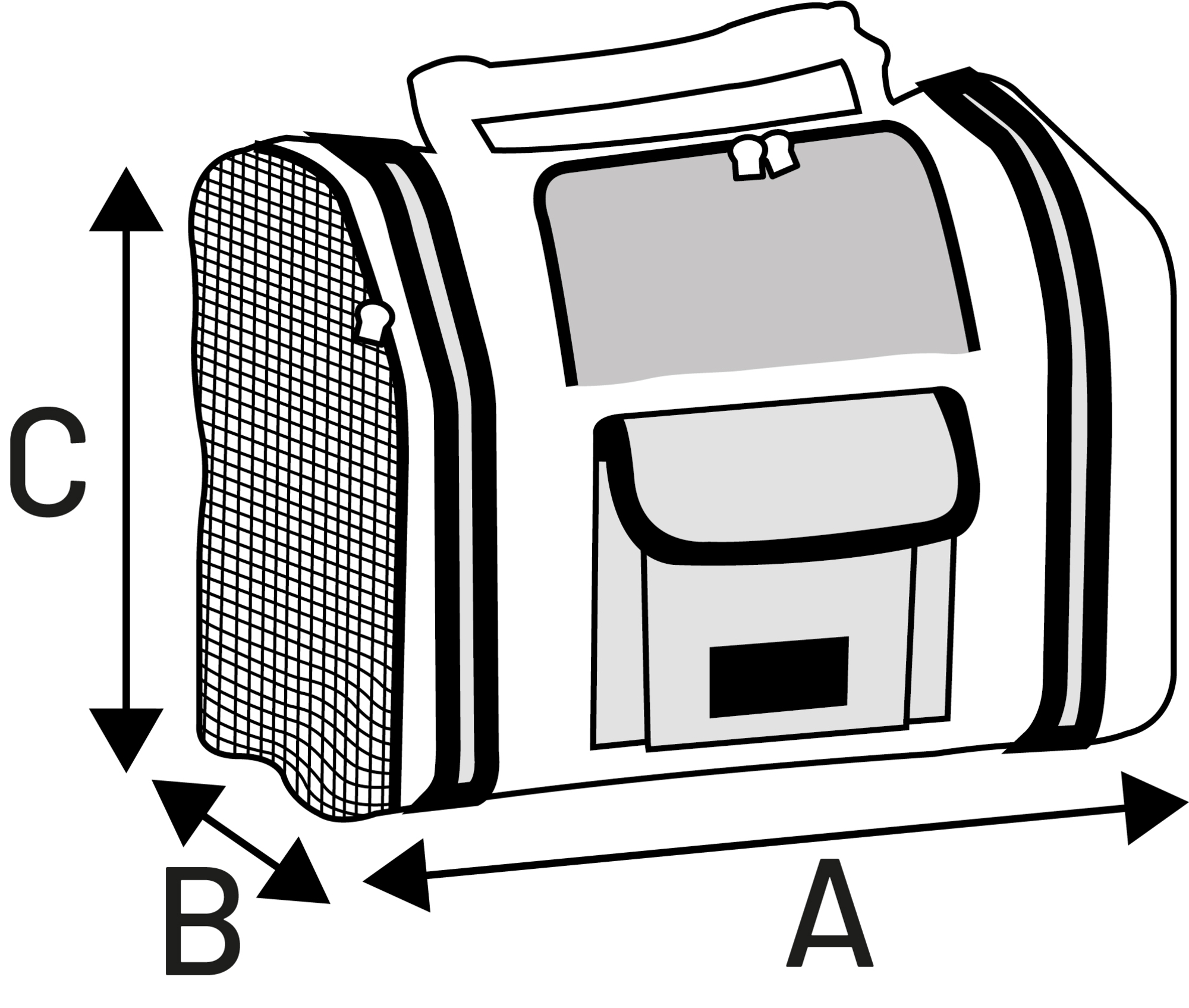 Flamingo Rucksack Domi Schwarz
