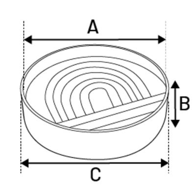 Feeding bowl Slow feeder Rainy Round Light green