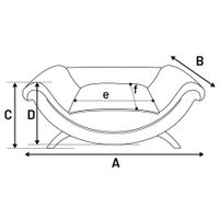 Flamingo Sofa Dingo Rectangle Orange