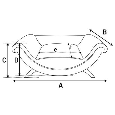 Sofa Dingo Rectangle Orange