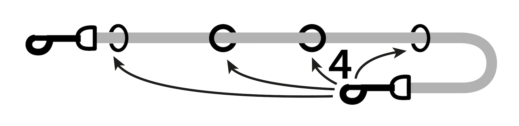 Flamingo Trainingslijn Zorba Zwart