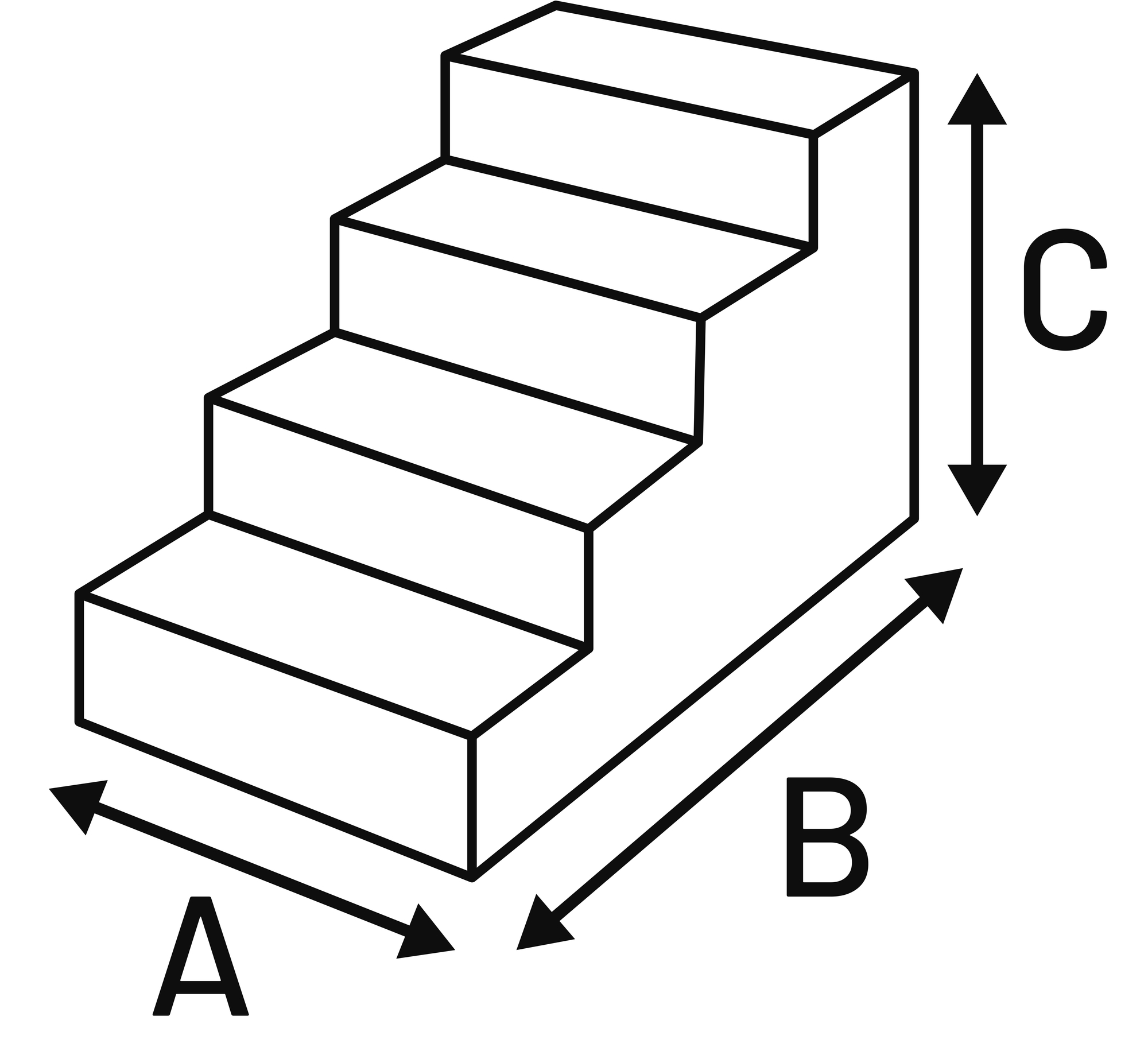 Flamingo Stairs Tampa Black