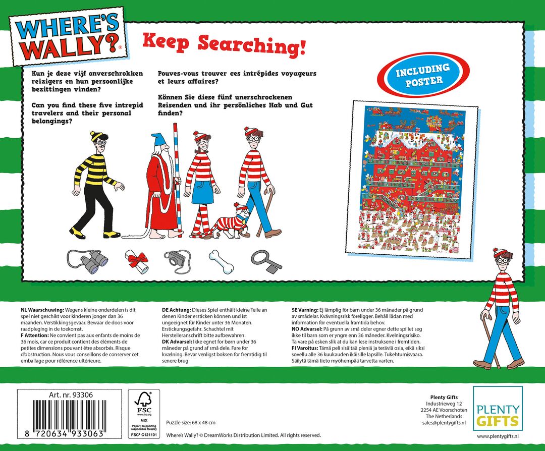 Jumbo Puzzel Xms Where's Wally Santas Warehouse