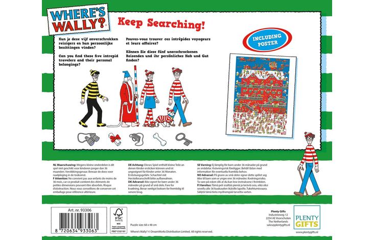 Jumbo Puzzel Xms Where's Wally Santas Warehouse