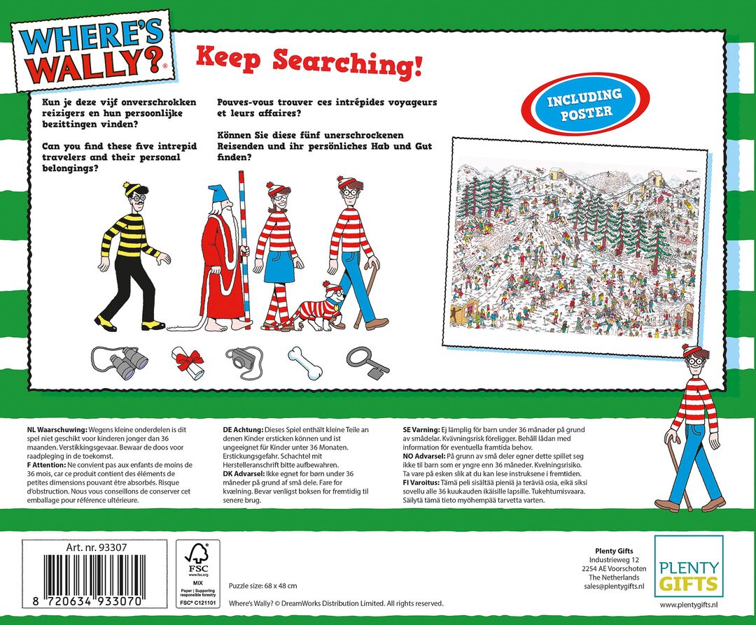 Jumbo Puzzel Xms Where's Wally Ski Slopes