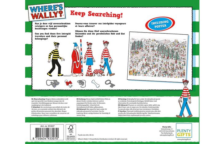 Jumbo Puzzel Xms Where's Wally Ski Slopes