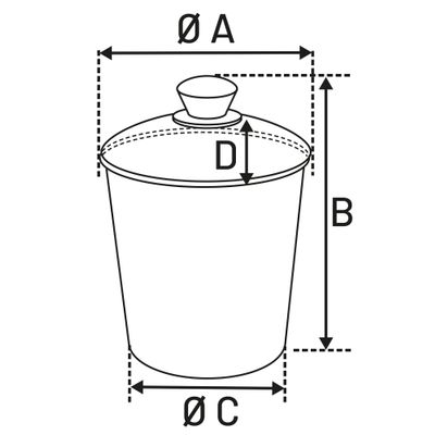 Boîte pour friandises avec couvercle Kena Rond Noir & Argent Boîte pour friandises avec couvercle Kena Rond Noir & Argent