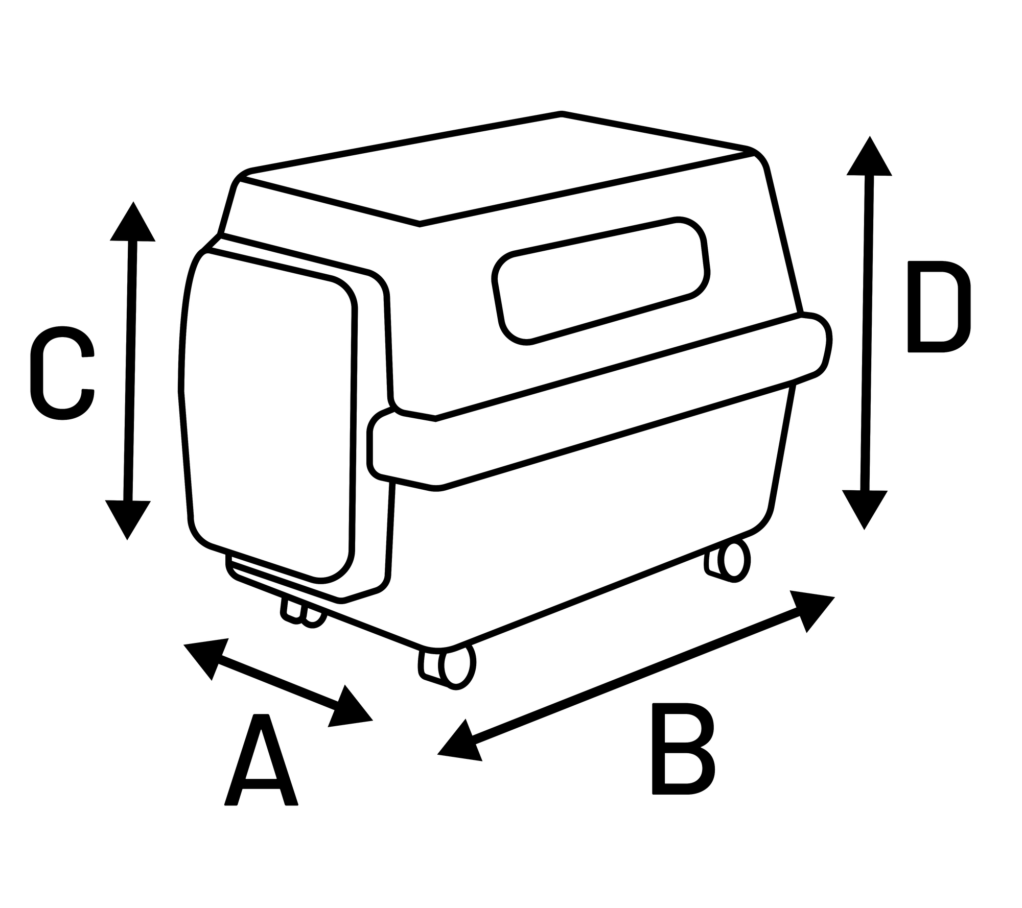 Flamingo Transportkooi Nomad Donkergrijs