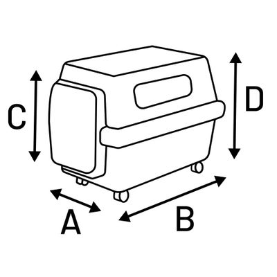 Transportkooi Lanta Donkergrijs Transportkooi Lanta Donkergrijs