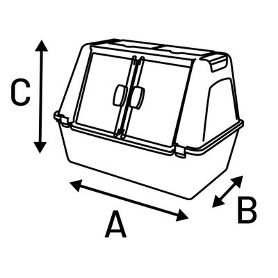 Transportkooi Tripper Donkergrijs Transportkooi Tripper Donkergrijs