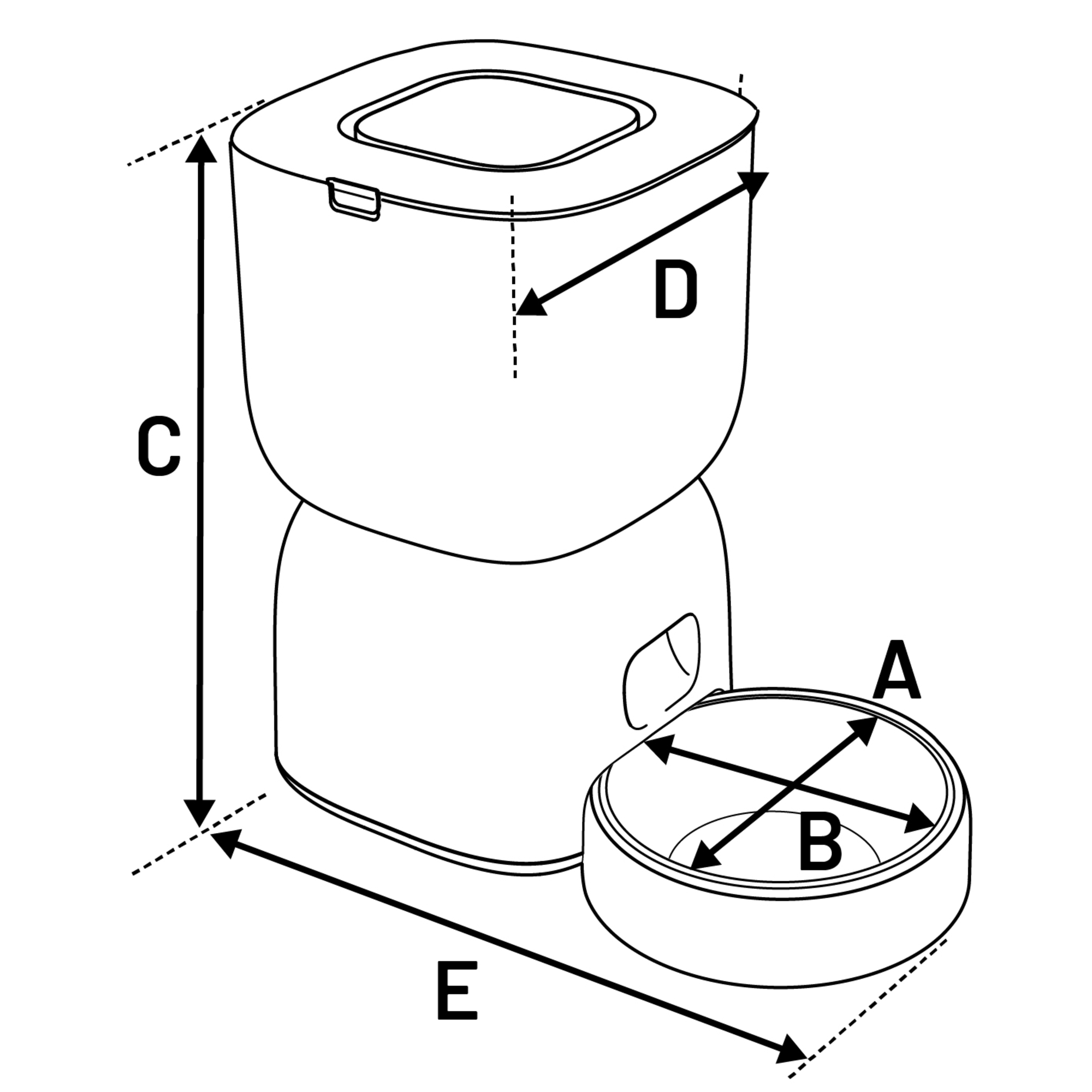 Flamingo Food dispenser Blido White